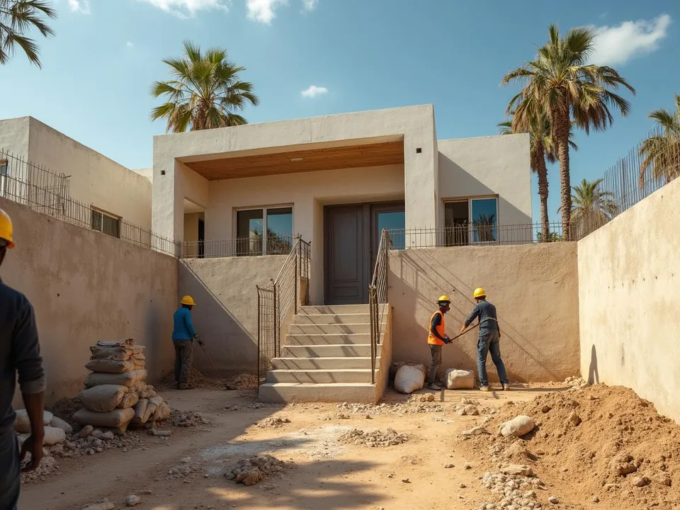 Illustration — Chantier de construction à Dakar : suivi des travaux pour les acquéreurs de terrain